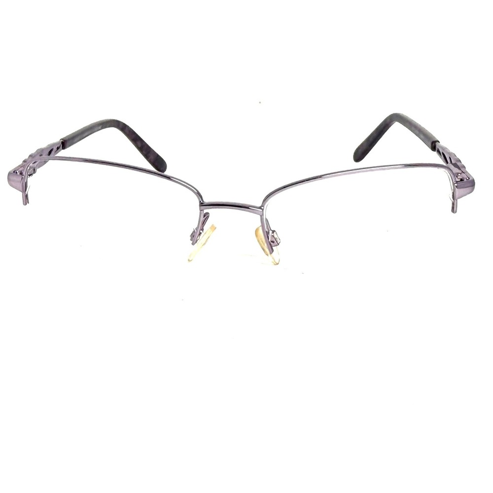 Clearvision Lilac Purple Semi Rimless Eyeglass Frames 53-18-135 Filigree Temple